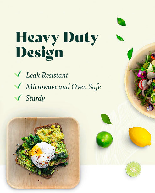 Palm Leaf Dinner Sets – Disposable Eco-Friendly Party Tableware
