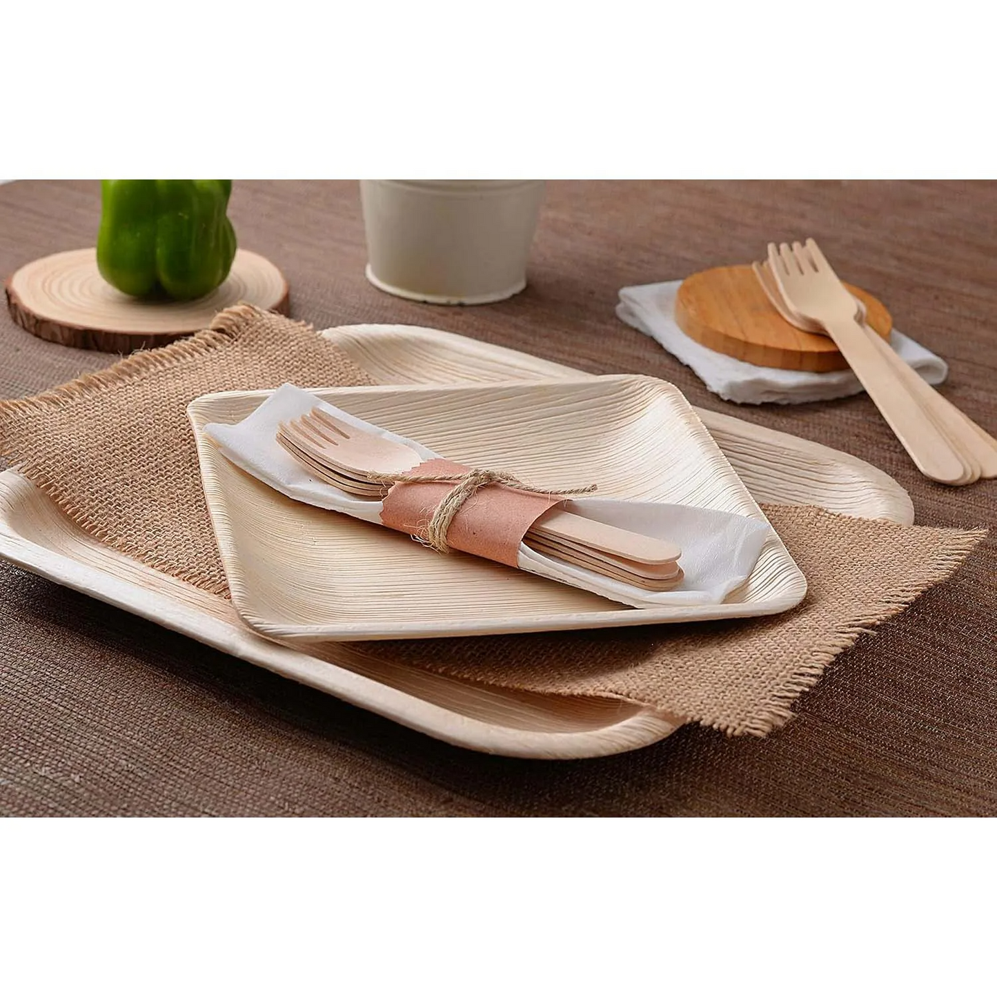 Palm Leaf Dinner Sets – Disposable Eco-Friendly Party Tableware