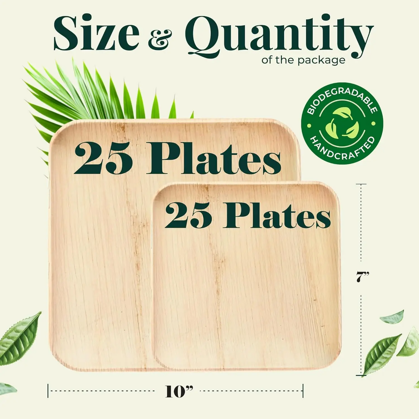 Palm Leaf Dinner Sets – Disposable Eco-Friendly Party Tableware