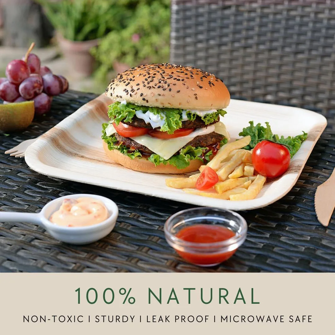 Palm Leaf Dinner Sets – Disposable Eco-Friendly Party Tableware