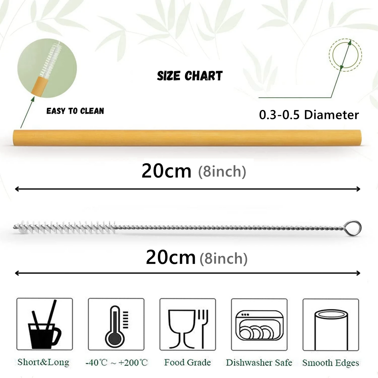 Bamboo Drinking Straws – Reusable, Natural & Eco-Friendly | Made in Vietnam