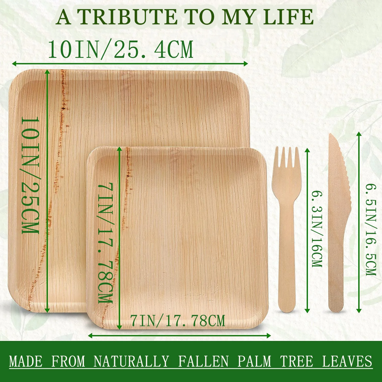 Palm Leaf Dinner Sets – Disposable Eco-Friendly Party Tableware