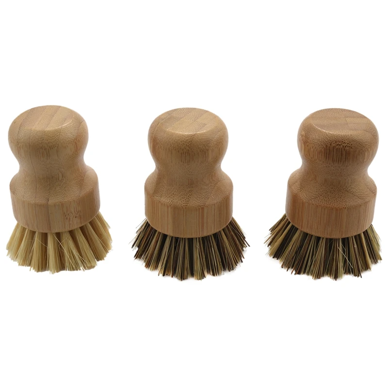 Bamboo Dish Brush – Eco-Friendly, Durable, Non-Scratch Scrubber for Dishes & Pans