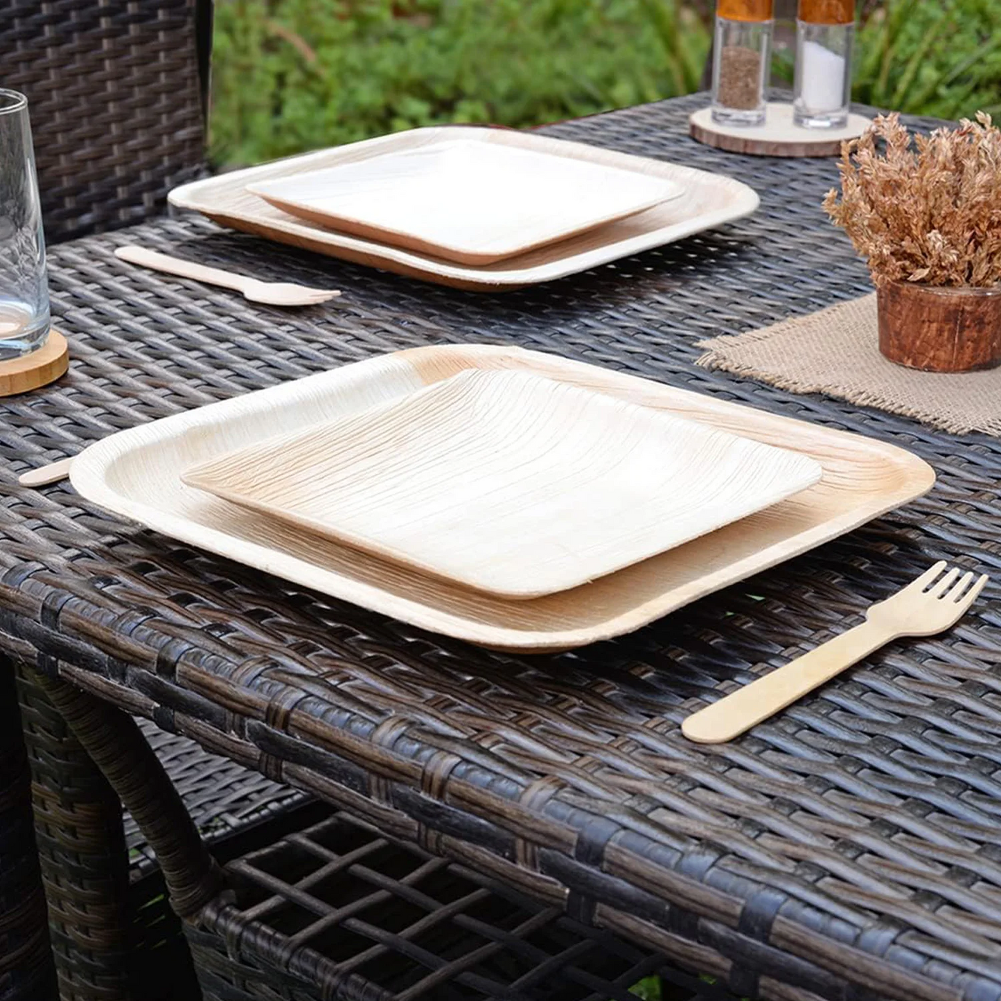 Palm Leaf Dinner Sets – Disposable Eco-Friendly Party Tableware