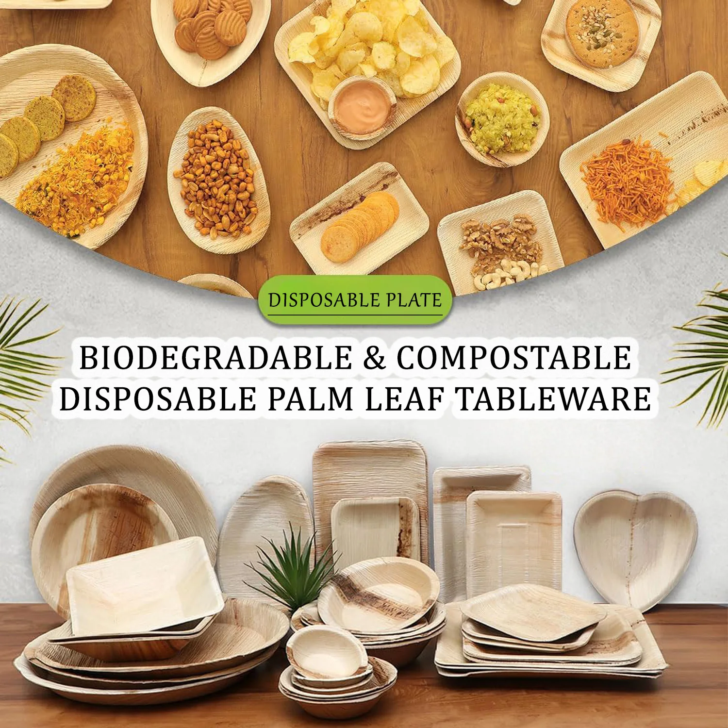 Palm Leaf Dinnerware – Eco-Friendly Plates & Bowls Made in Vietnam