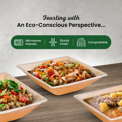 Disposable Palm Leaf Salad Bowls – Eco-Friendly Compostable Bowls