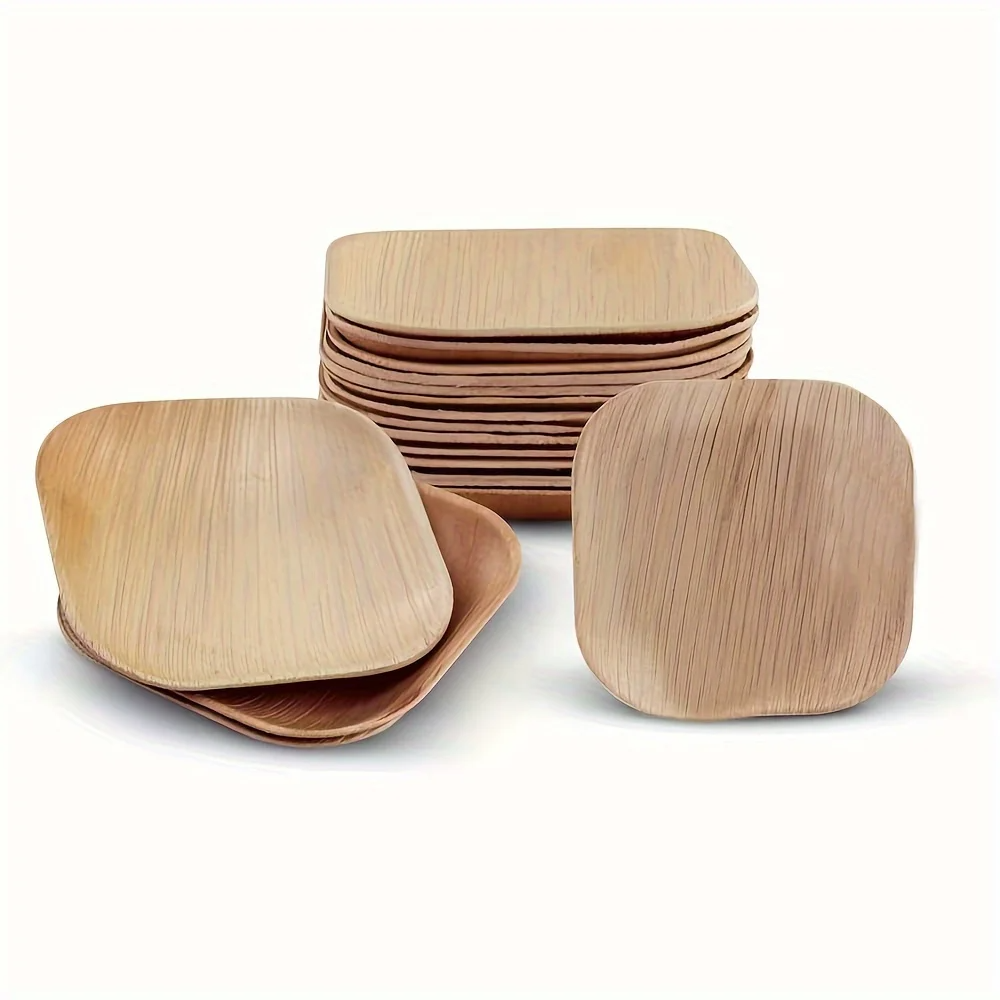 Square Palm Leaf Plates – Eco-Friendly Disposable Dinnerware