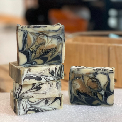 Calming Detox Charcoal Soap with Tea Tree & Lavender – Natural Acne Bar for Women