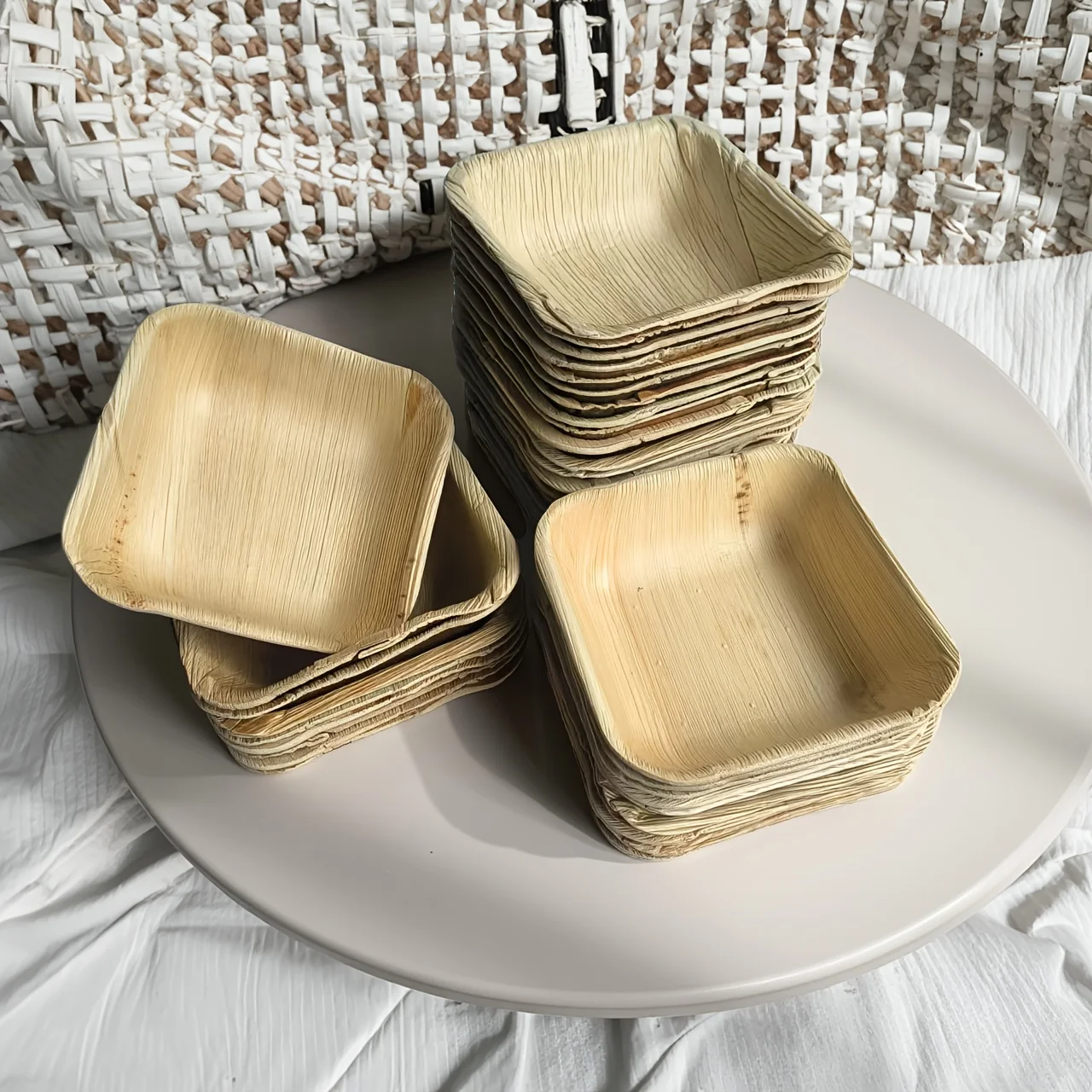 Disposable Palm Leaf Salad Bowls – Eco-Friendly Compostable Bowls
