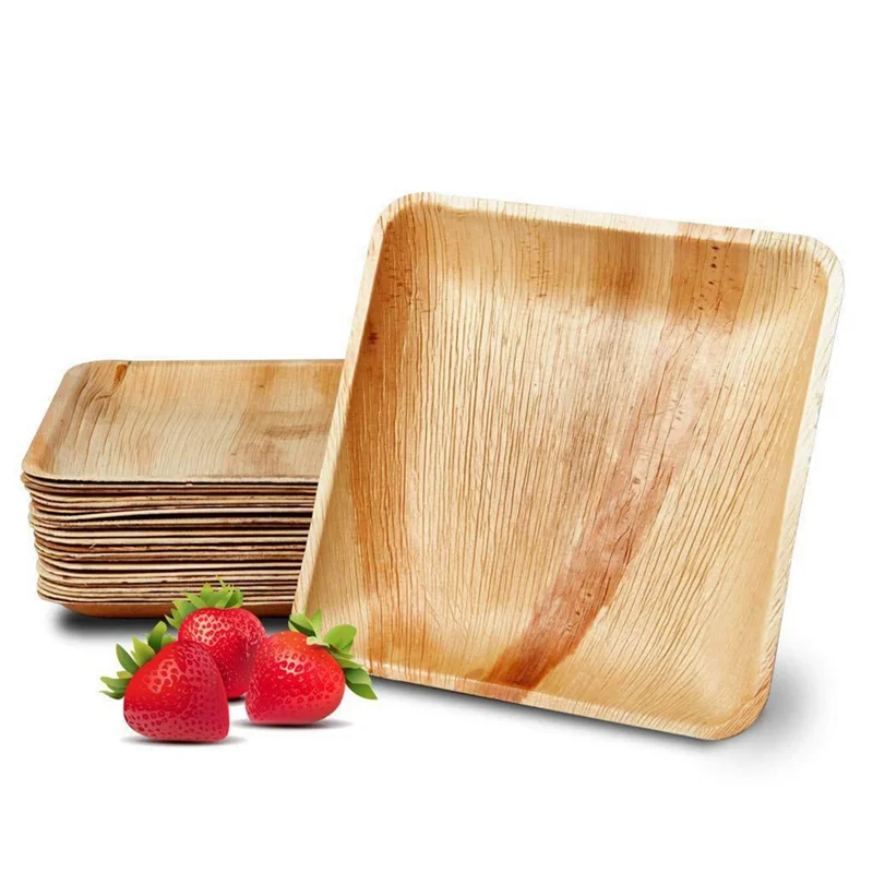 Square Palm Leaf Plates – Eco-Friendly Disposable Dinnerware