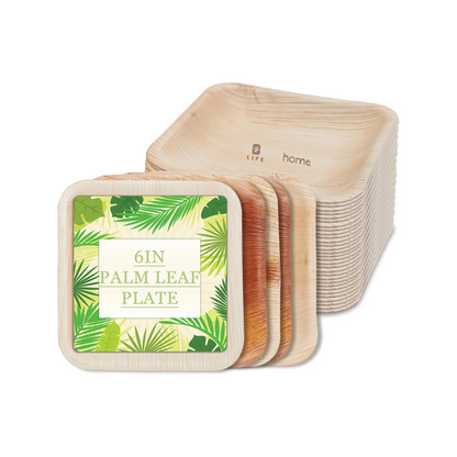Square Palm Leaf Plates – Eco-Friendly Disposable Dinnerware
