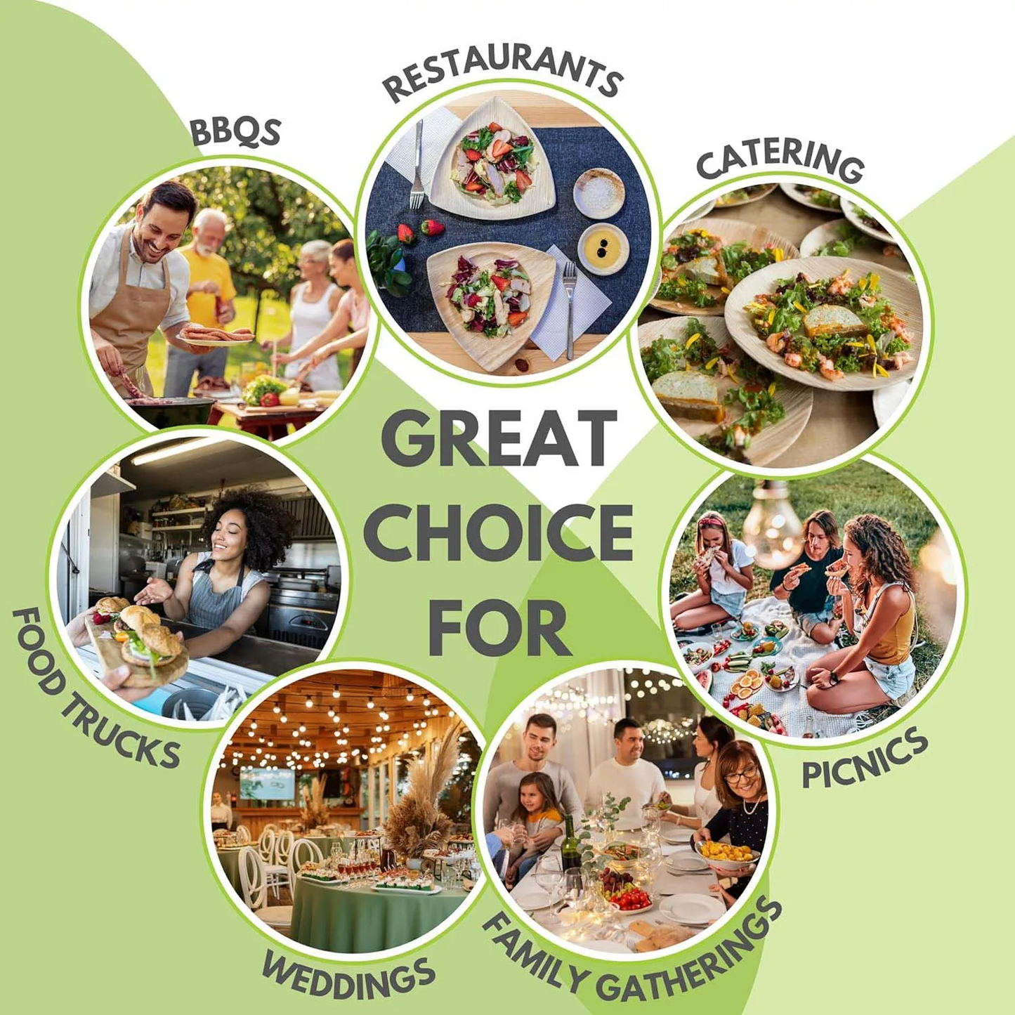 Square Palm Leaf Plates – Eco-Friendly Disposable Dinnerware