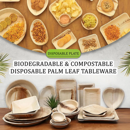 Square Palm Leaf Plates – Eco-Friendly Disposable Dinnerware