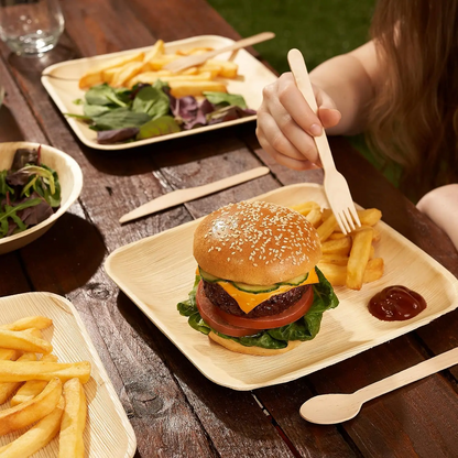 Square Palm Leaf Plates – Eco-Friendly Disposable Dinnerware