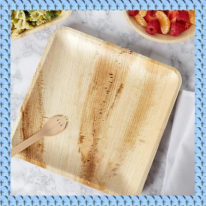 Square Palm Leaf Plates – Eco-Friendly Disposable Dinnerware
