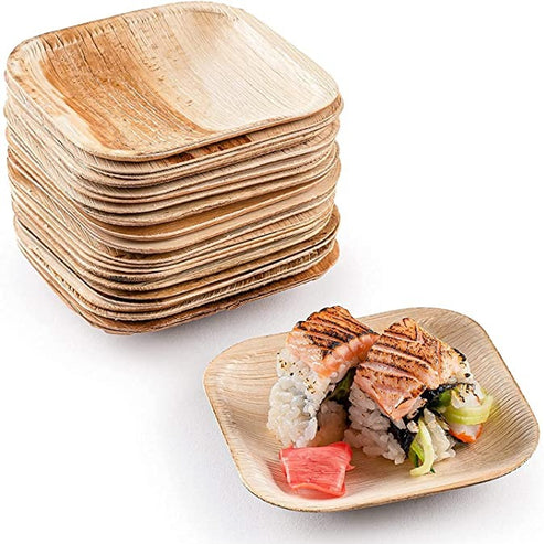 Square Palm Leaf Plates – Eco-Friendly Disposable Dinnerware